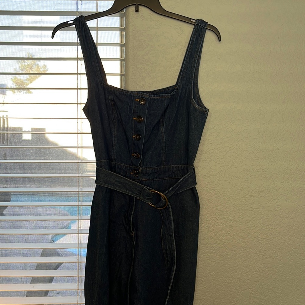 Honey Punch denim jumpsuit size L